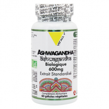 Vit'all+ Ashwagandha Biologique Extrait Standardisé 600mg - 60 gélules végétales