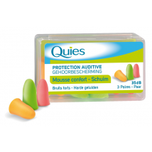 Quies Protection Auditive Mousse Confort 3 Paires Fluo