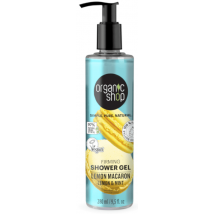 Gel douche raffermissant au citron et macaron Organic Shop 280 ml