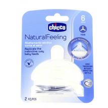Chicco Step Up 3 Silicone Teat Anti-Colic Valve Fast Flow 6m+ 2 units