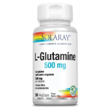 Solaray L-Glutamine 500 mg 50 Gels Végétaux