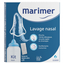 Marimer Kit Lavage Nasal grand volume + 30 Sachets de Solution Saline