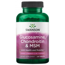 Swanson Glucosamina, Condroitina y MSM 250/200/150Mg 120 Cápsulas