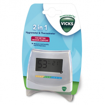 Vicks Hygromètre & Thermomètre 2 en 1 - Sans Contact -