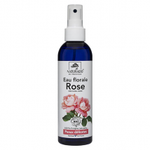Naturado Eau Florale de Rose Bio 200ml - Apaisant et Anti-irritation, Energisant et Défatiguant, Réparateur et Régénérant, Anti-Age -