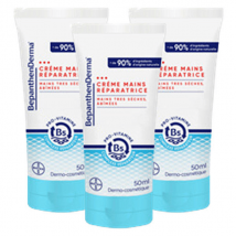 BepanthenDerma Crème Mains Réparatrice 50ml Mains Très Sèches et Abimées Lot de 3