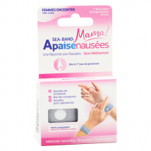 Sea-Band Maman Grossesse Bracelet Anti-Nausées Gris 2 unités