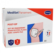 MediSet Pansement Post-Op Petites Plaies 3 unités - Waterproof, Protecteur -