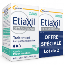 ETIAXIL Anti-transpirant Détranspirant Transpiration Excessive Sensitive Lot 2x15ml