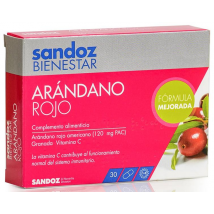 Sandoz Bienestar Arandano Rojo 30 cápsulas