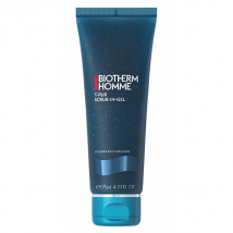 Biotherm Homme T-Pur Gel Nettoyant Visage Détoxifiant & Exfoliant Au Zinc 125ml pour Peau à problèmes, Peau Mixte, Peau Grasse