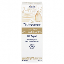 Natessance Lift'Argan Crème Légère Anti-Age Global Bio 50ml - Hydratant et Nourrissant, Anti-Age - pour Peau Normale, Peau Mixte