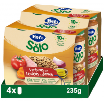 Hero Baby Pote de Legumes com Lentilhas e Presunto com Pedaços +10m 4x235 gr