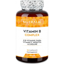 Nutralie Vitamina B Complex con Vitamina C + Colina + Inositol + PABA 90 Cápsulas