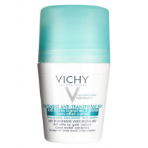 Vichy Déodorant Anti-Traces Blanches & Jaunes 48h Roll-On 50ml - Anti-Traces, Anti-transpirant, Peau Sensible -
