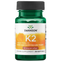 Swanson Vitamina K2 Natural 50mcg 30 Perlas