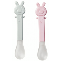 Saro Set de Cuillères à Pointe Souple Menthe/Rose 2 unités