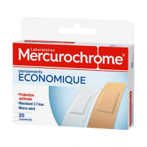 Mercurochrome Pansements Economique boite de 20 - Protecteur -