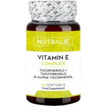 Nutralie Vitamina E Complex con Tocotrienoles y Tocoferoles Antioxidante 60 Cápsulas