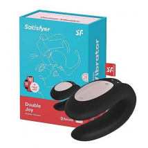 Satisfyer Double Joy Preto + Aplicativo Gratuito