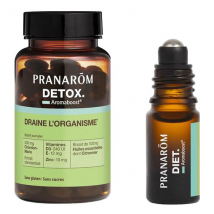 Pranarôm Aromaboost Detox 60 capsules et Diet 5ml