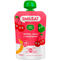Smileat Pouch Cereza, Açai y Amaranto ECO +6m 100 gr