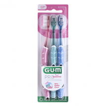 Brosse à dents GUM PRO Ultra-Souple 15/100e 2+1 Offert