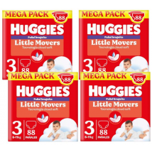 Huggies Little Movers Pañales Braguita Disney Talla 3 (6-11 Kg) 4x88 Uds