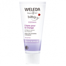 Weleda Bébé Mauve Blanche Crème pour le Change Bio 50ml pour Peau Sensible, Peau à Rougeurs