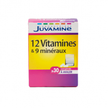 Juvamine 12 Vitamines et 9 Minéraux 30 comprimés à avaler