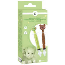 Horizane Sante Jeringa de Lavado Nasal Reutilizable Osito y Rana 2 uds