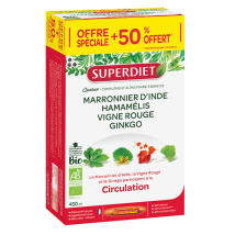 Superdiet Quatuor Circulation 30 ampoules Bio