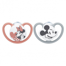 Nuk Sucette Space Silicone +18m Minnie Lot de 2
