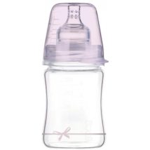 Lovi Biberón Cristal Baby Shower Tetina Dinámica Rosa 150 ml