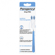 Parogencyl Brosse à Dents Gingi PRO Souple Kit 1 Manche Durable + 2 Têtes Remplaçables - Souple -