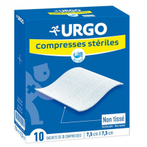 Urgo Soins Infirmiers Compresse Non Tissé Stérile 7,5 x 7,5cm 10 sachets - Stérile -