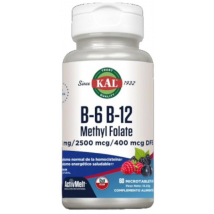 KAL B-6 B-12 con Methyl Folate 60 Comprimidos Sublinguales