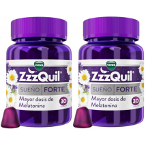 ZzzQuil Sueño Forte Mayor Dosis de Melatonina para Dormir 2x30 Gummies
