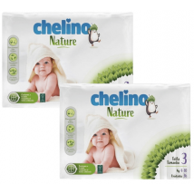 Fraldas Chelino Nature Tamanho 3 (4-10 Kg) 2x36 unidades