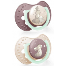 Lovi Chupetes Dinámicos Night&Day Rosa 0-3m 2 uds