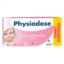 Laboratoires Gilbert Physiodose Sérum Physiologique Stérile 40 x 5ml - Isotonique et Hygiène -