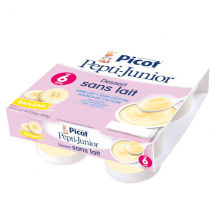 Picot Mon 1er Dessert Sans Lait Banane +6m Lot de 4 x 100g - Fruits, Dessert Lacté -