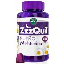 ZzzQuil Sueño Melatonina 1mg Dormir Frutos del Bosque 60 Gummies