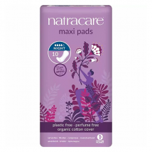 Natracare Serviettes Maxi Pads Nuit 10 unités Bio