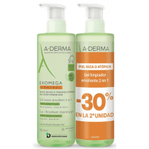 A-derma Exomega Pack Duplo gel Limpador 500ml