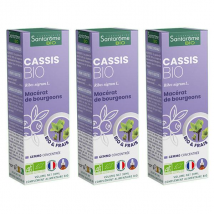 Santarome Bio - Bourgeon de cassis Bio - Gémmothérapie - Lot de 3 flacons 30ml