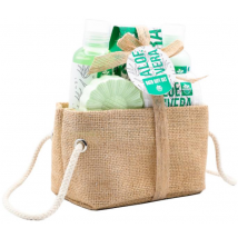 Becasan Nature Cesta de Arpillera de Aloe Vera