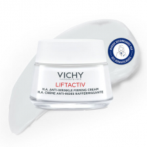 Vichy Liftactiv crème jour H.A. Anti-Rides Raffermissante Peaux Sèches - 50 ml pour Peau Mature, Peau Sèche à Très Sèche