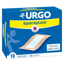 Urgo Soins Infirmiers Sparaplaie Pansement Adhésif Stérile 10 x 7cm 10 unités - Stérile, Extensible, Résistant, Protecteur -