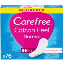 Carefree Cotton Feel Sin Fragancia Salvaslip anormal Perfect Fit 76 uds